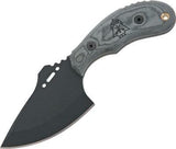 TOPS 7.5" Wolf Pup XL Fixed Carbon Steel Blade Black Micarta Handle Knife WP011