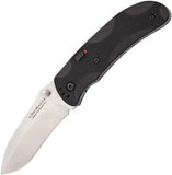 Ontario Joe Pardue A/O Linerlock AUS-8 Stainless Folding Black Handle Knife 8872