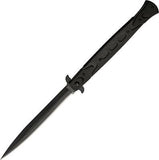 United Cutlery Rampage Black Aluminum Handle Folding Blade Stiletto Knife 2776