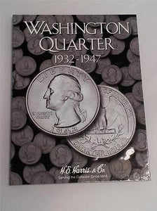 H.E. Harris Washington Quarter Folder 1932 - 1947 Coin Storage Album Book #1