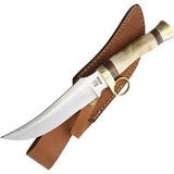 Rough Rider Hideout Bowie White Bone Handle Stainless Fixed Blade Knife 1688