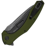 Kershaw Bareknuckle Sub-Frame Lock Green Folding Black Pocket Knife 7777OLBW