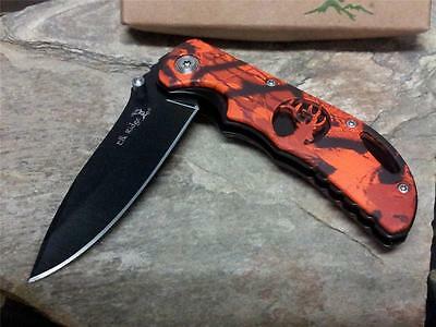 Elk Ridge Red Camo Stainless Linerlock Folding Pocket Knife 134RCB ...
