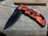 Elk Ridge Red Camo Stainless Linerlock Folding Pocket Knife 134RCB