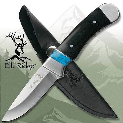 Elk Ridge Fixed Blade Hunter Knife w/ Turquoise 081