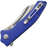 B'yond EDC Sunder 8.125" Blue Cleaver Linerlock Folding D2 Knife 1903DGBL