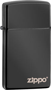 New Zippo Lighter Ebony Black Slim Windproof USA