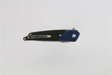 Amare Pocket Peak Linerlock Blue / Carbon Fiber 14C28N Sandvik Folding Knife Closed