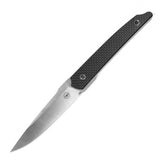 Amare Pocket Peak Fixed Blade Black G10/CF Full Tang Stonewash 14C28N Sandvik Knife