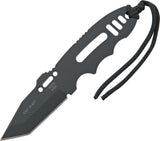 TOPS Covert Anti Terrorism Fixed Tanto Blade One Piece Black Handle Knife