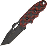 TOPS CAT Bull's Eye Red & Black Handle Fixed Tanto Blade Knife