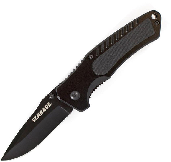 Schrade Linerlock Black Stainless Spear Folding Blade Aluminum Handle Knife