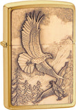 Zippo Lighter Where Eagles Dare Emblem Brass Windproof USA New