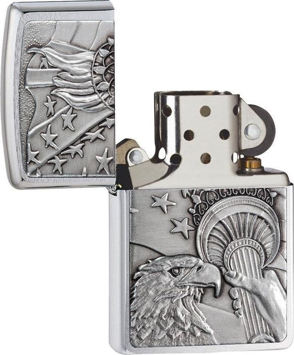 Zippo Lighter Patriotic Eagle Windless USA Made