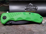 Master Folding Spring Assisted Knife - Apple Green A002GN