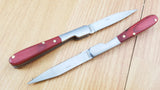 Hunters Toothpick LOT OF 2 Red Brown Wood Folding Knife 212071HT-2