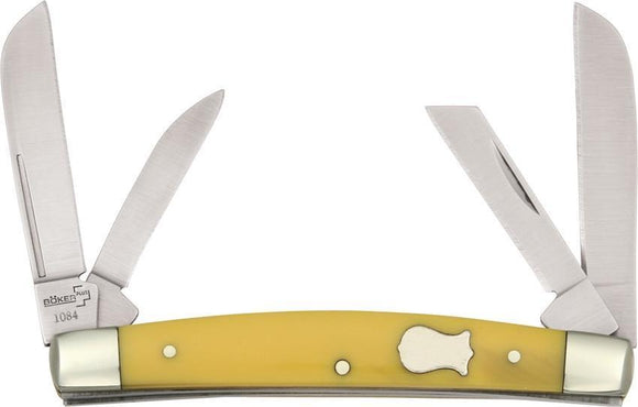Boker Plus Congress Yellow 4-Blade Folding Pocket Knife