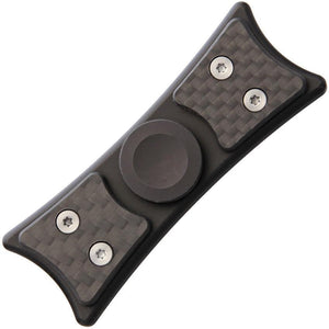 Bastion EDC Fidget Spinner Black Large Titanium Steel Button Carbon Fiber 