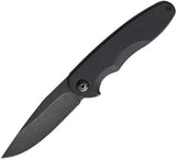 Brous Blades Specter Framelock Acid Stonewash Folding Blade Black Knife