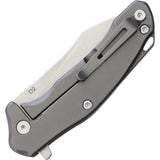 Bastion Mini Braza Bro Gray Stainless Folding D2 Steel Pocket Knife 228