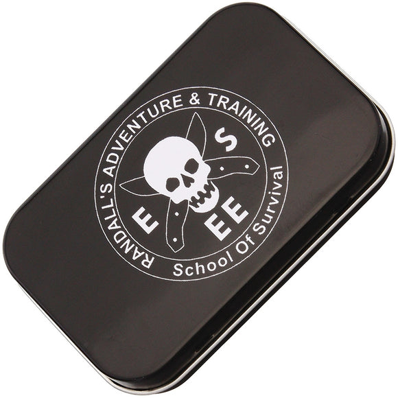 ESEE Logo School of Survival Black Adventure Pocket Survival Kit Empty Tin 2284