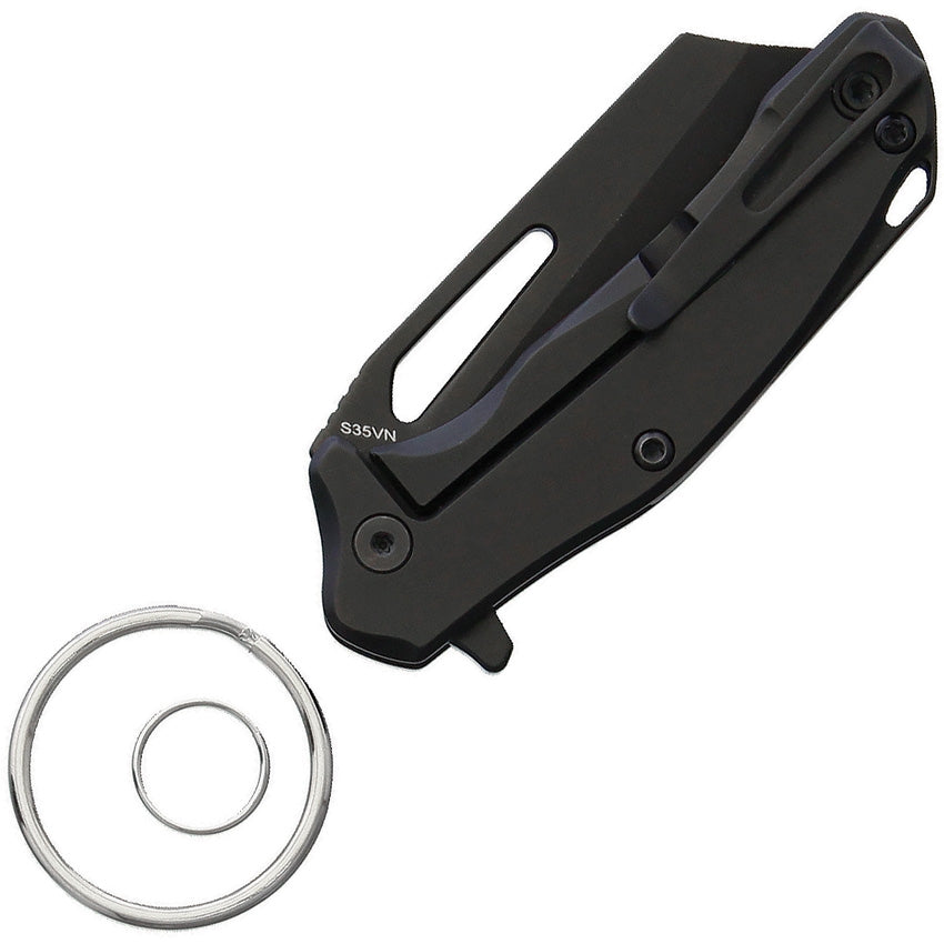 Bastion Braza Mini Bro Cleaver Black Stainless S35VN Folding Knife