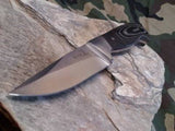 Elk Ridge Fixed Blade 7" Hunter Knife w/ G10 Black Micarta Handles - 292