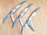 Schrade LOT OF 3 Small Stockman Imperial Cracked Ice Folding Pocket Knives