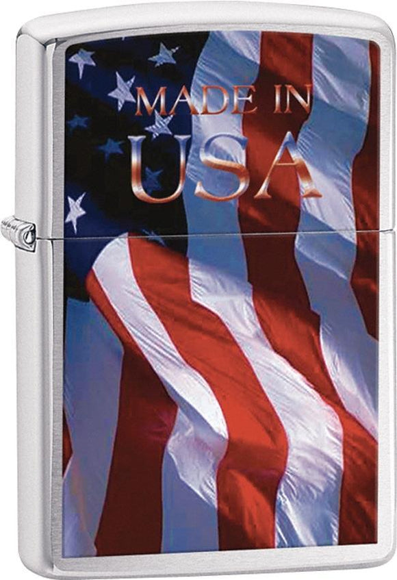 Zippo Lighter Made In The USA Flag America Windproof USA New