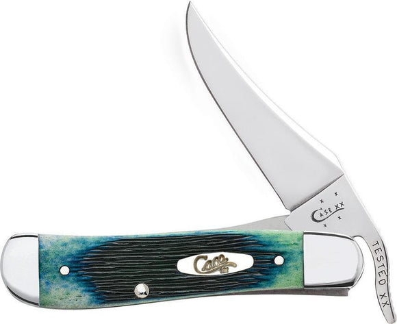 Case XX Russlock Bluegrass Barnboard Green Jigged Bone Pocket Knife - 25781