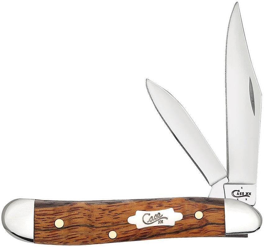 Case XX Smooth Gold Red Tint Zebra Wood Peanut Folding Pocket