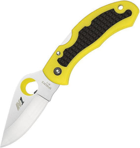 Spyderco Snap-It Salt Lockback Folding Blade Yellow & Black Handle Knife