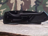 MTech Folding 4 5/8" Tactical Black Linerlock Knife - Standard Edge 421BK