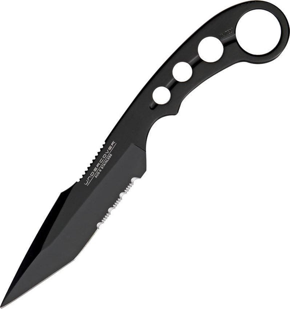 United Cutlery Undercover Combat Fighter Black One Piece Fixed Blade Knife