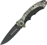 Browning Mossy Oak Treestand Camo Handle Linerlock Black Folding Blade Knife