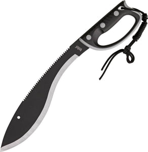 United Cutlery 21" Sawback Stainless Fixed Blade Black Gray Survival Kukri