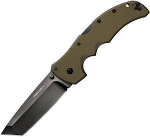 Cold Steel Recon 1 Tanto Lockback Folding Plain Blade OD Green G10 Knife