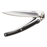 Deejo Black Linerlock Folding Pocket Knife 27 Mirror Polished Finish 9AP002