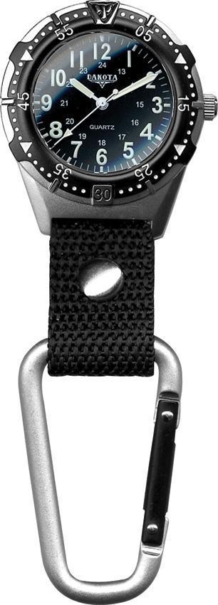 Dakota Lightweight Backpack Champ Black Aluminum Carabiner Hiking Watch w/ Water Resistant Box