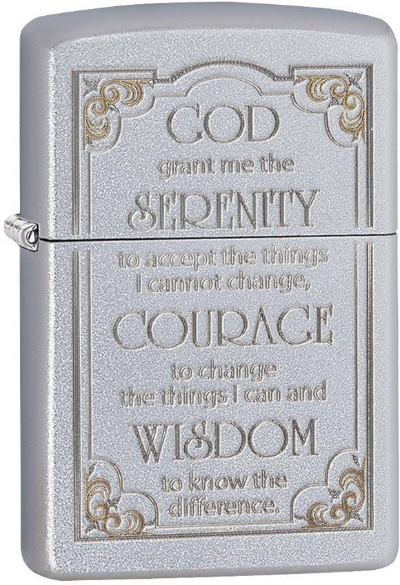 Zippo Lighter Serenity Courage Prayer Windproof USA New