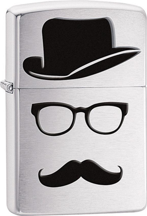Zippo Lighter Moustache And Hat Windproof USA New