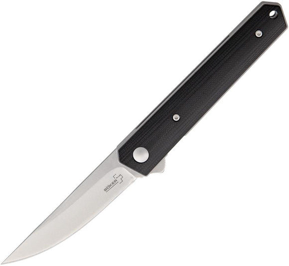 Boker Plus Kwaiken Mini Flipper Linerlock Black G-10 Folding Knife