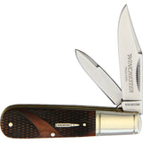 Winchester Barlow Brown Checkered Bone 2-Blade Folding Knife w/ Gift Box 29120C