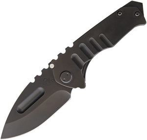 Medford Praetorian M-T D2 Tool Steel Folding Drop Pt Blade Black Knife