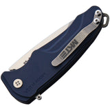 Medford Smooth Criminal Button Lock Blue Folding Knife 39stq44a4