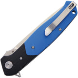 Bestech Knives Swordfish Linerlock Blue/Black G10 Folding D2 Steel Knife G03D