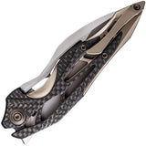 We Knife Co Arrakis Framelock Carbon Fiber Titanium Folding M390 Knife 906cfa