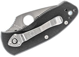 Spyderco Ambitious Linerlock Stainless Folding Blade Black Handle Knife 148GP