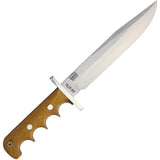 Blackjack Halo Attack Natural Micarta A-2 Tool Steel Fixed Blade Knife 14NM