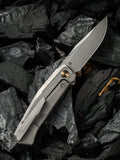 We Knife Co Ltd Gava Framelock Titanium Stonewashed CPM-20CV Folding Knife 2006a
